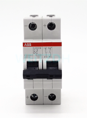 ABB S202M-C3 DC440V 直流空气开关 两极2P 小型断路器 10120673