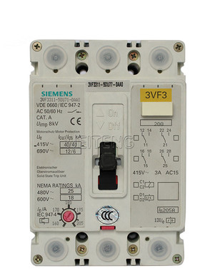 西门子3VF3311-5DU71-0AA0 空气开关200A 插入式三相塑壳断路器3P
