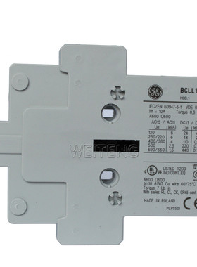 9年老店 GE通用电气 BCLL11 辅助触点BRLL11触头常开NO常闭NC侧装