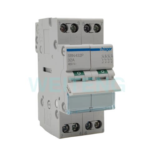 HAGER海格SBN432P隔离开关四极