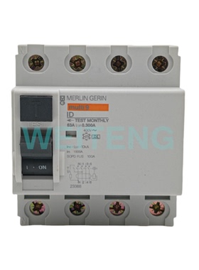 MERLIN GERIN梅兰日兰 ID 63A 4P 漏电保护断路器300mA开关 23388