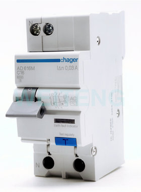 HAGER海格AD616M漏电断路器2P