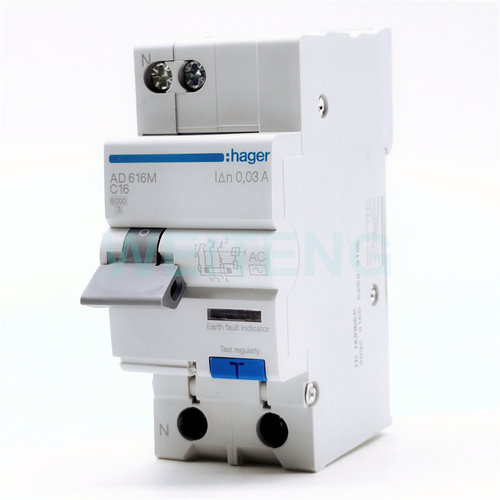 HAGER海格AD616M漏电断路器2P