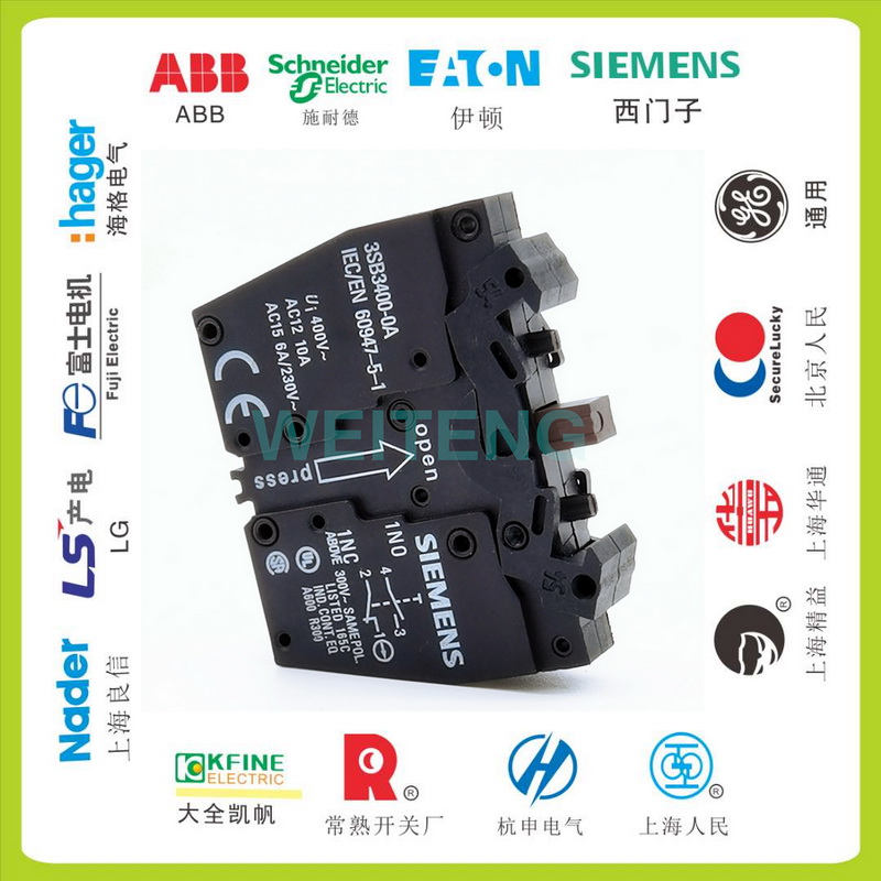 西门子3sb3400-0a辅助触点按钮