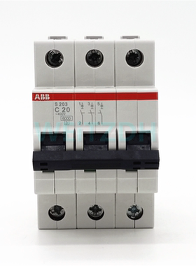10年老店 ABB空气开关 S203-C20 小型断路器3P 三相400V 10113658