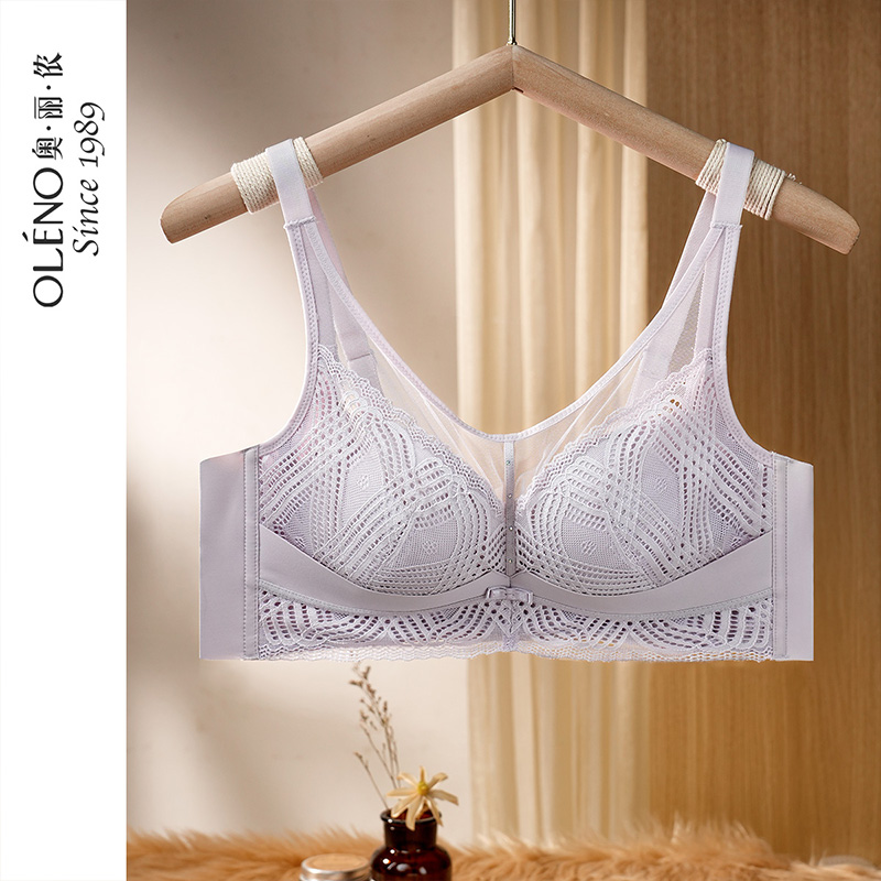 Oleno/奥丽侬3/4小胸型无钢圈内衣中厚杯透气聚拢性感款文胸 6006