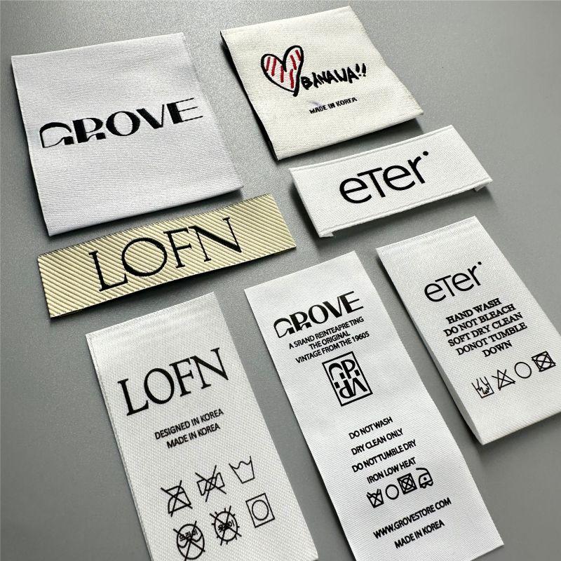 现货韩国制造领标布标成分标定制