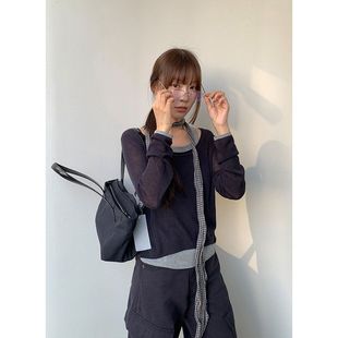 极简风百搭气质毛织上衣56066 十三行Clean space正品 原创秋季 新款