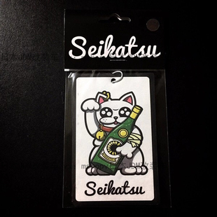 新品 车香薰挂饰招财猫恶搞米奇初心者女 日本制造jdm香片挂件改装