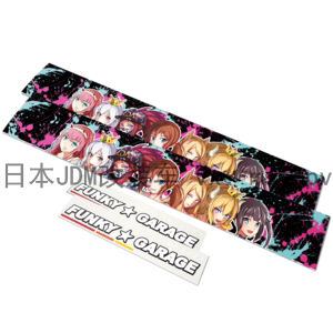 日本汽车前挡玻璃贴纸banner压头纸日式 艺术品级别贴纸