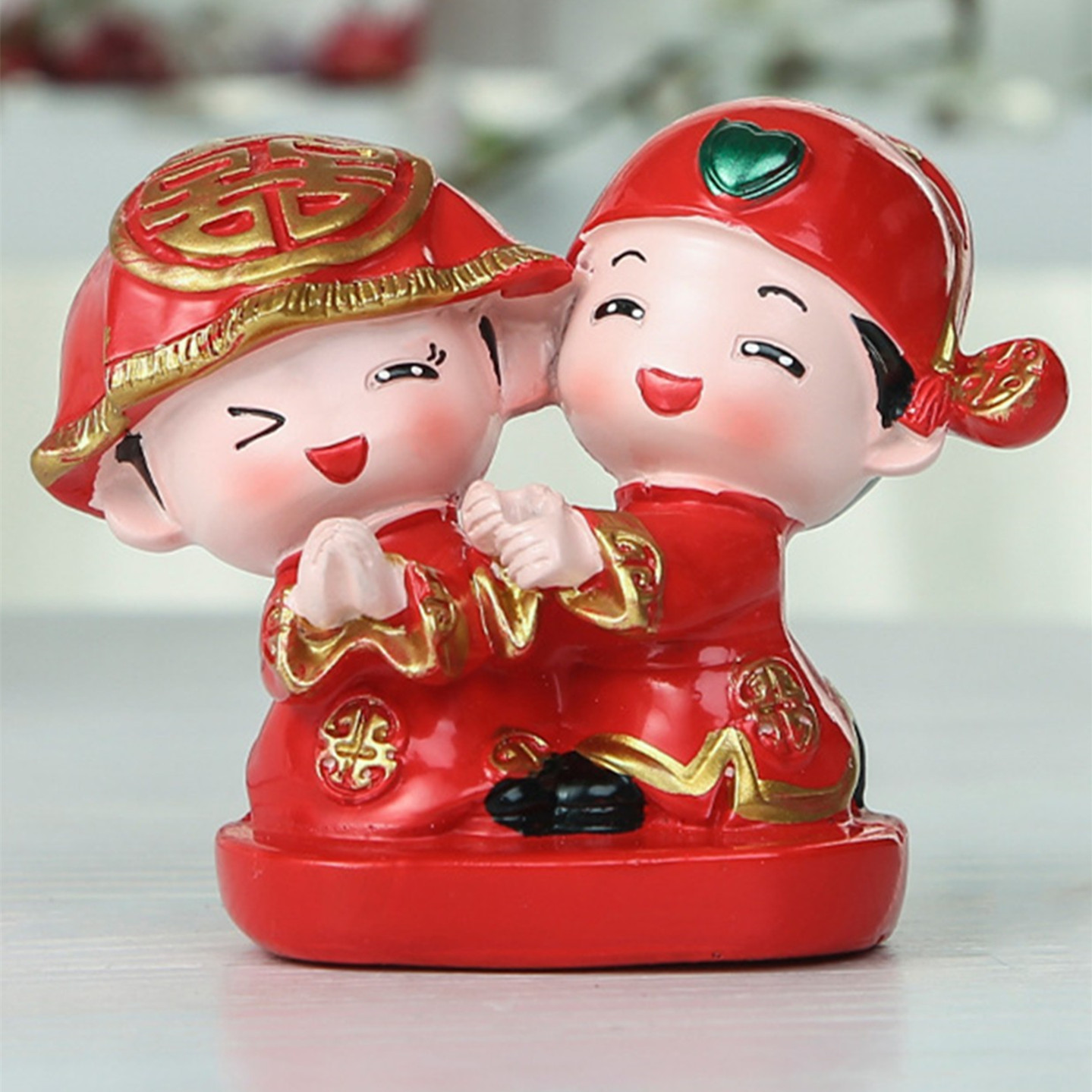 结婚庆用品娃娃婚礼物百年好合礼品婚房家居装饰摆设中式摆件公仔