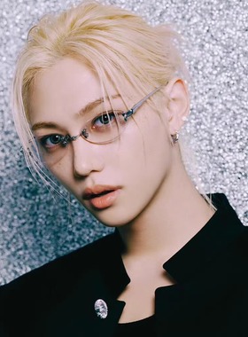 404的店水银无框椭圆韩版墨镜Felix李龙馥同款Y2K金属太阳眼镜酷