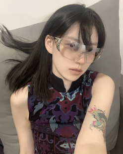 404 太阳眼镜 店Y2K银框水银镶钻酷女孩炸街墨镜ins网红时髦同款