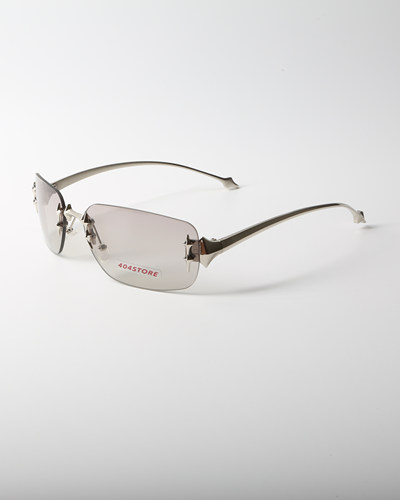 404的店复古五角星五长方形墨镜