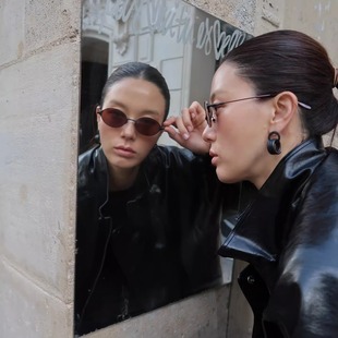 404 店暗黑风金属椭圆墨镜哥特复古街头太阳眼镜垃圾摇滚风男女