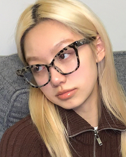 404 店复古大框方形遮脸眼镜架时髦配度数高度近视素颜眼镜框男