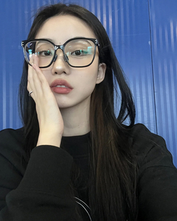 404 男女 店复古大方框素颜眼镜架可配度数显脸小小红书网红同款