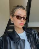 404 店时髦小众椭圆书呆子墨镜斯文防紫外线凹造型太阳眼镜男女