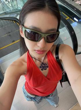 404的店小众方框复古运动墨镜X家新品街拍小红书网红同款太阳眼镜