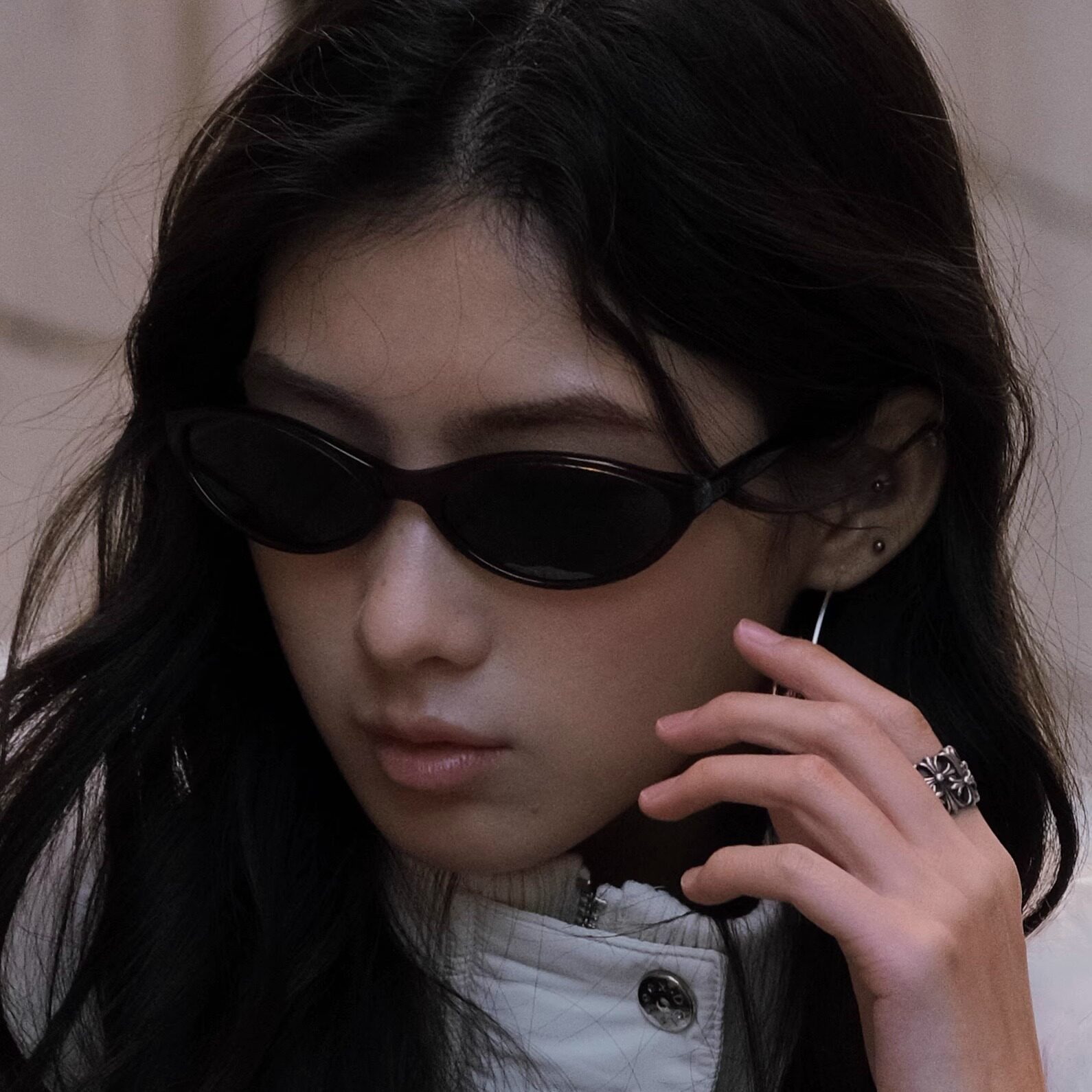 【原创自制】404的店千禧深酒红色三叠色椭圆板材墨镜Y2K太阳眼镜