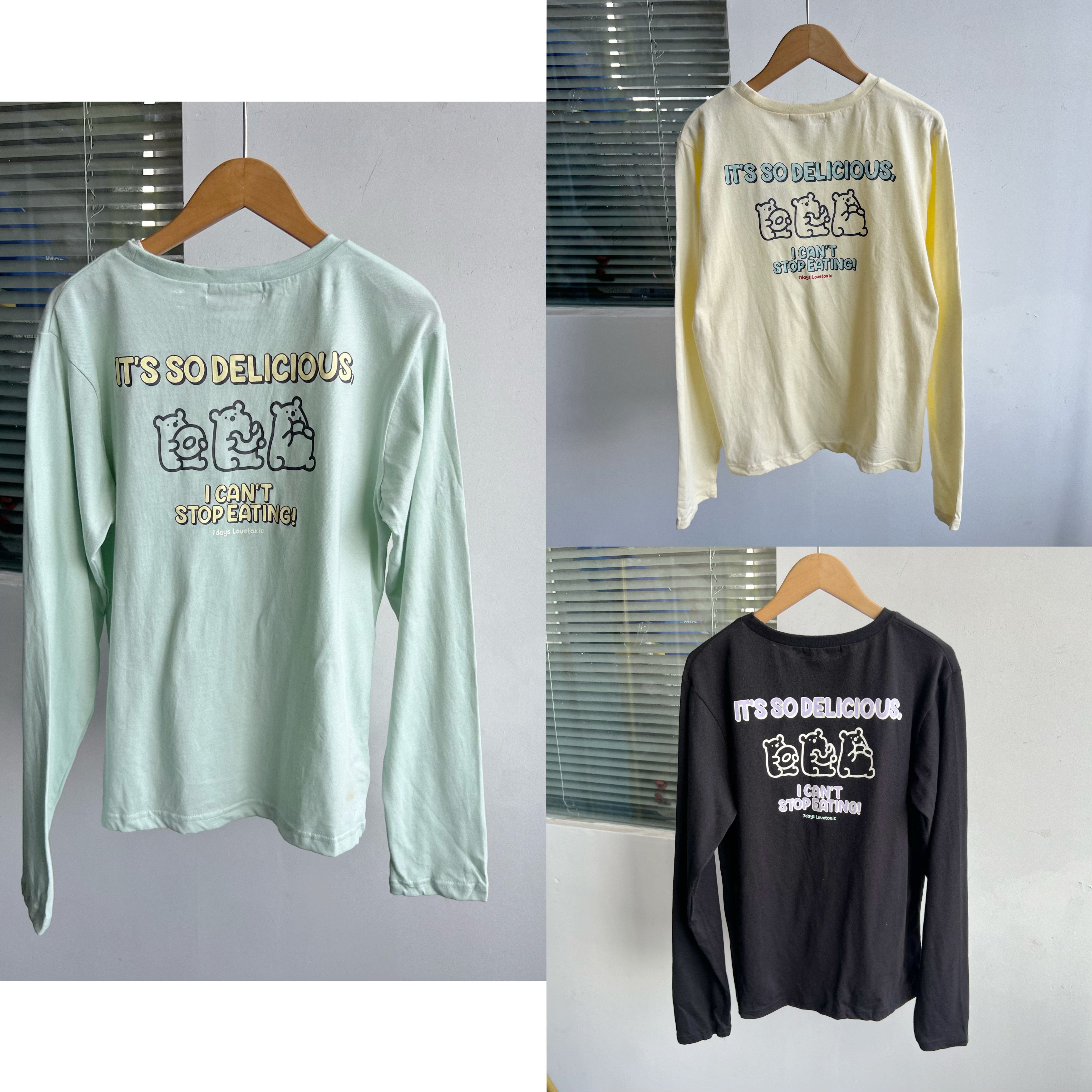 2F-20春秋中大童印花小熊简约时尚百搭显瘦潮流长袖T恤小衫H25-7