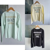 20春秋中大童印花小熊简约时尚 百搭显瘦潮流长袖 T恤小衫 H25