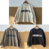 4儿童春秋韩系简约潮流时尚 字母印花薄款 圆领长袖 卫衣H25