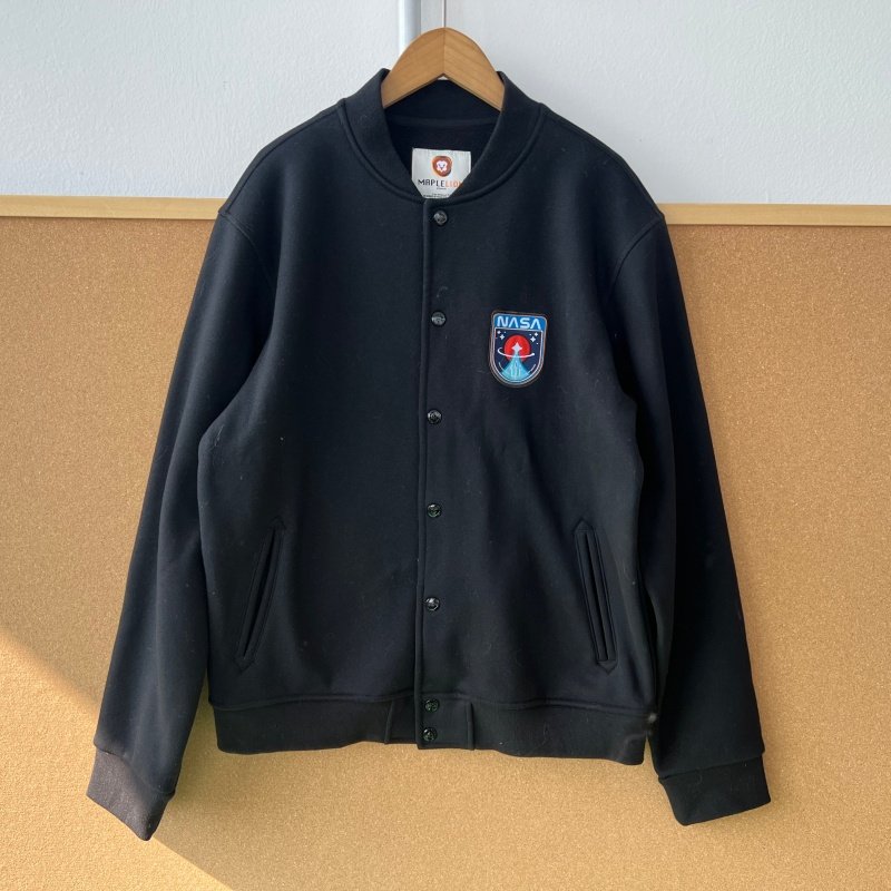 楼5-53棒球领卫衣外套上衣秋冬季加绒百搭长袖刺绣徽章美式Y25-10