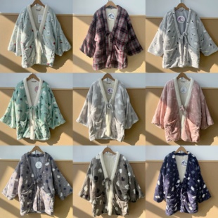 2M1-56多款式睡袍合集秋冬多风格可爱印花保暖开衫上衣J26-1