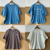 T恤爱心字母印花设计感清新活力上衣J26 66儿童款 速干短袖