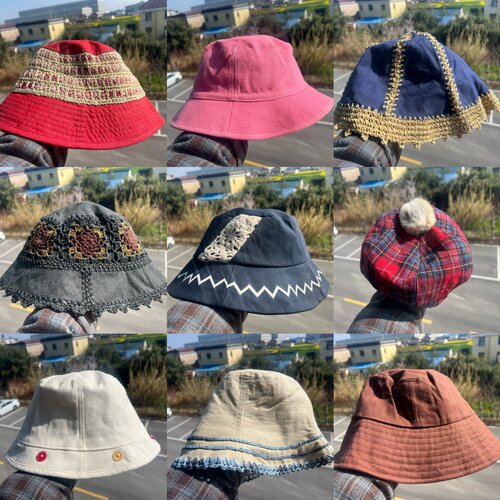 3R-101多款森系氛围感渔夫帽文艺防晒遮阳舒适设计度假海边Y26-3