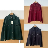 Y25 南5 39纯色单排扣宽松短外套宽松休闲显瘦百搭舒适简约长袖