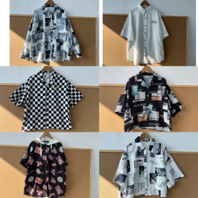 楼3-64多款式衬衫合集！复古日系多风格印花设计感上衣J25-11