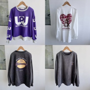 宽松百搭休闲女上衣套头卫衣遮肉显瘦潮酷D25 时尚 476春款