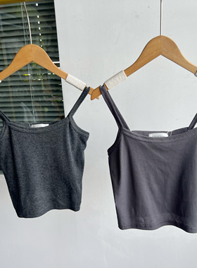 2G1-4夏季日系中大童洋气清爽凉快纯色吊带小背心外穿上衣H25-7