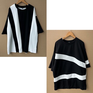 设计感T恤圆领休闲宽松上衣舒适百搭简约Y25 2m1 短袖 大码 27夏季