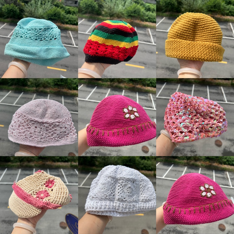 2M-47微瑕多款线帽!大人儿童手工编织春秋洋气可爱针织帽Y25-9