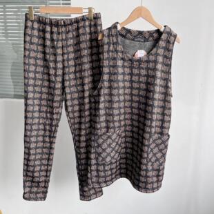 微瑕秋冬加绒加厚罩衣套装 保暖干活防脏防油污舒适休闲做家务Y11