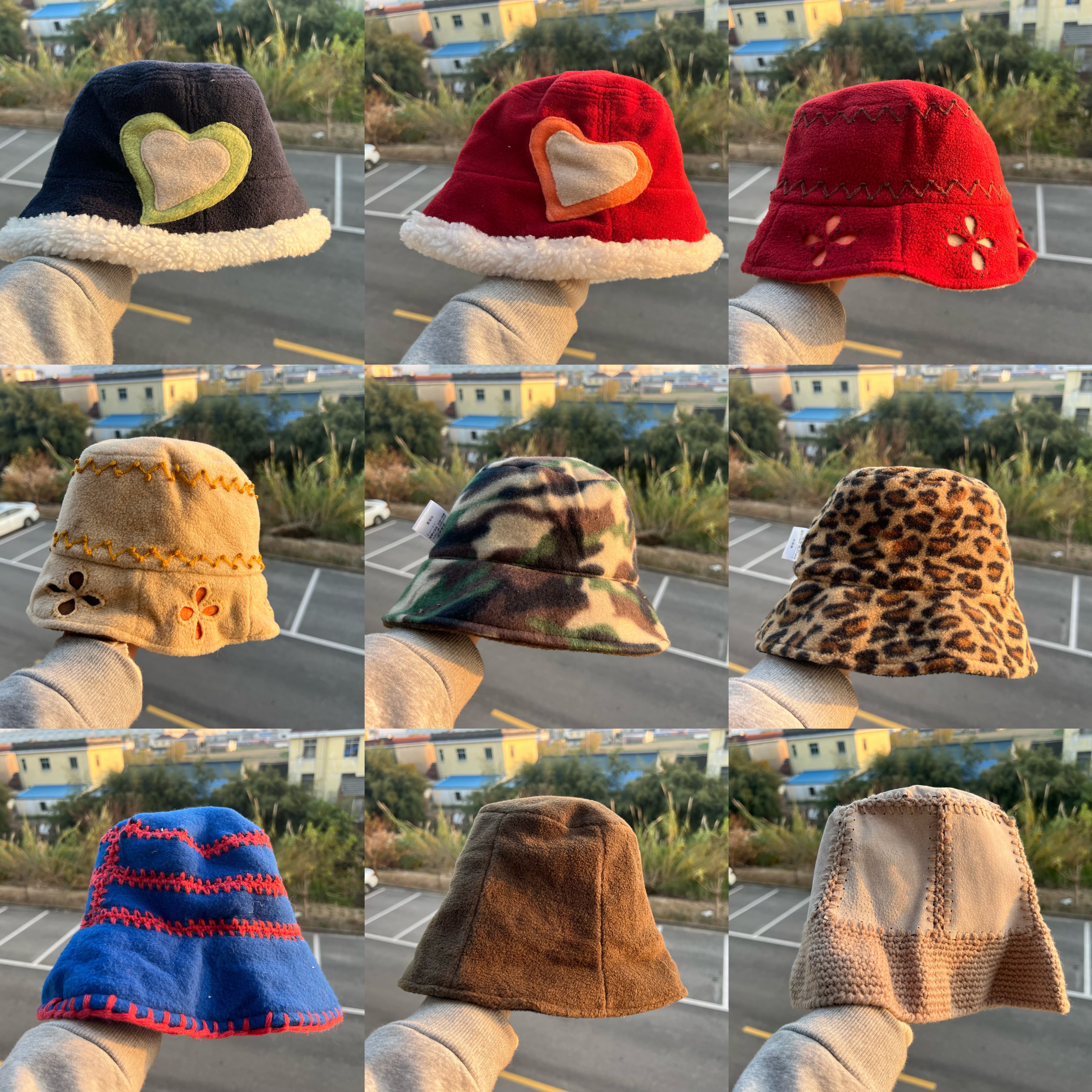 3S-14森系多款式设计感渔夫帽氛围感多风格保暖显脸小J25-12