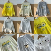 上衣J26 2Q1 式 中长款 70卡通刺绣长袖 卫衣设计感活力减龄多款