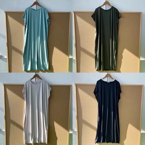 2P1-73速干冰皮凉感连衣裙！简约基础款宽松休闲舒适顺滑感Z26-4