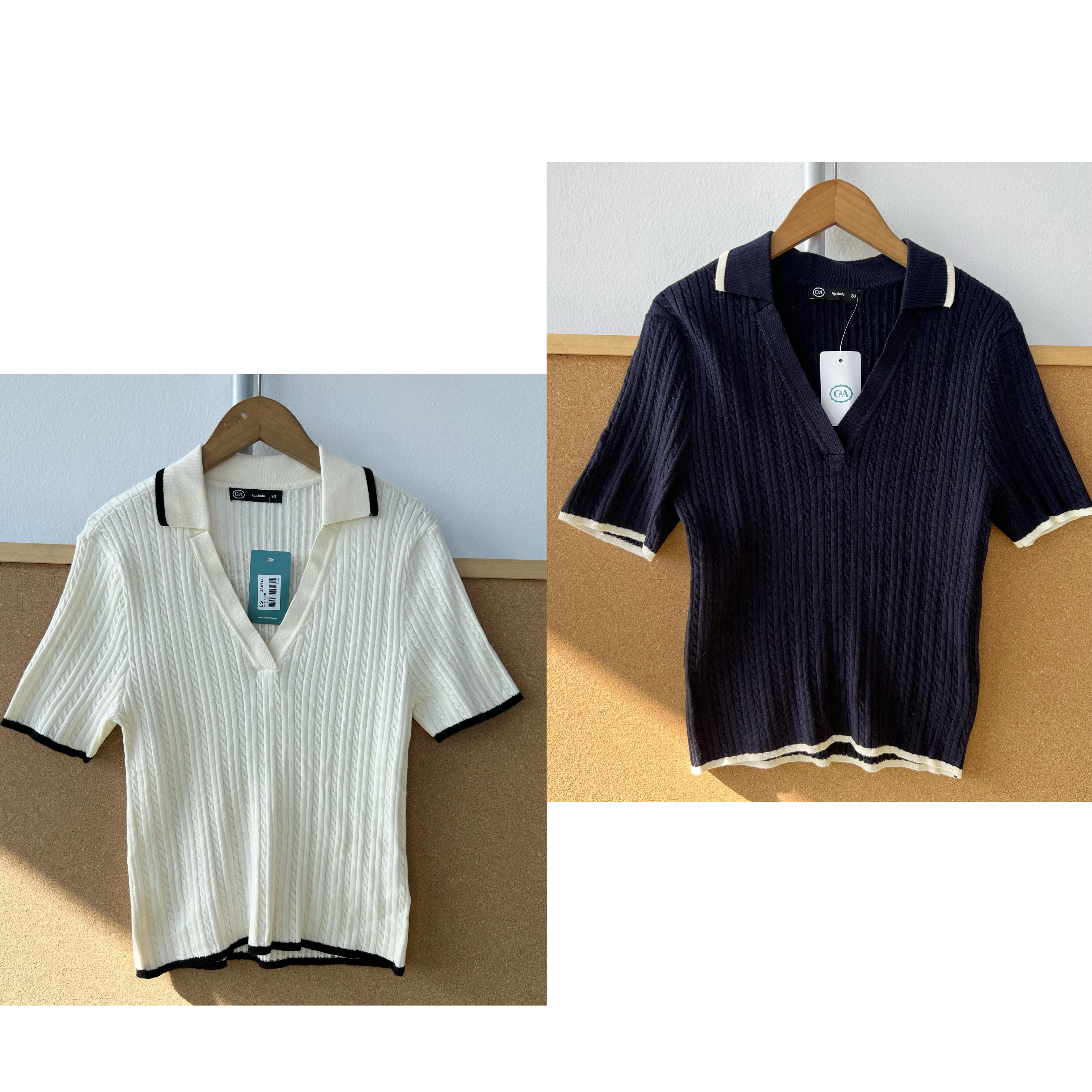 南12-56学院风减龄麻花针织短袖设计感修身短款V领T恤上衣H25-12