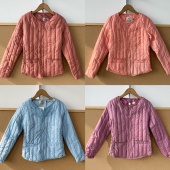 2J1 上衣J25 52简约秋冬保暖外搭修身 显瘦温柔风舒适圆领开衫