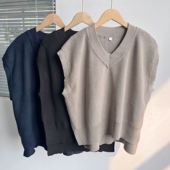 楼10 坎肩叠穿打底上衣H25 6春秋毛衣马甲背心无袖 套头针织衫