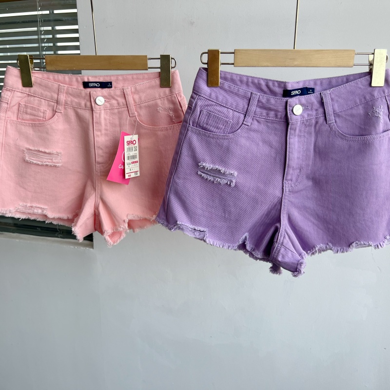 2B-35女士夏季破洞设计感牛仔短裤热裤宽松显瘦百搭休闲舒适Y25-5