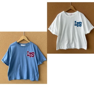 T恤H25 日系立体字母印花设计感宽松舒适短袖 短袖 12百搭夏季