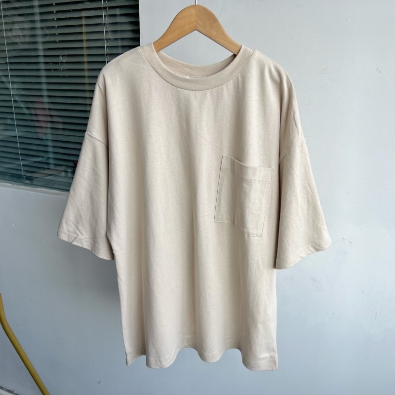 2C-61夏季圆领宽松纯色上衣短袖T恤显瘦百搭舒适打底衫休闲Y25-7