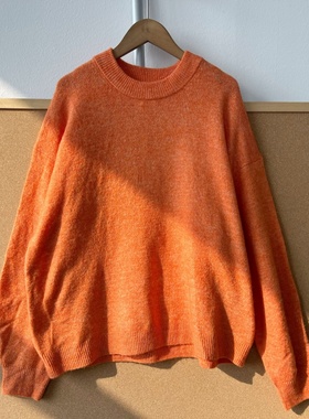 2Y1-31含4%羊毛h标圆领套头慵懒风气质套头长袖针织毛衣Y25-11