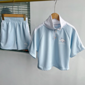 J25 2G1 T恤短裤 舒适休闲套装 8玉贵狗儿童款 可爱印花拼接短袖