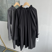 简约设计感后背系带休闲廓形宽松显瘦中长裙H25 西4 42早春韩版